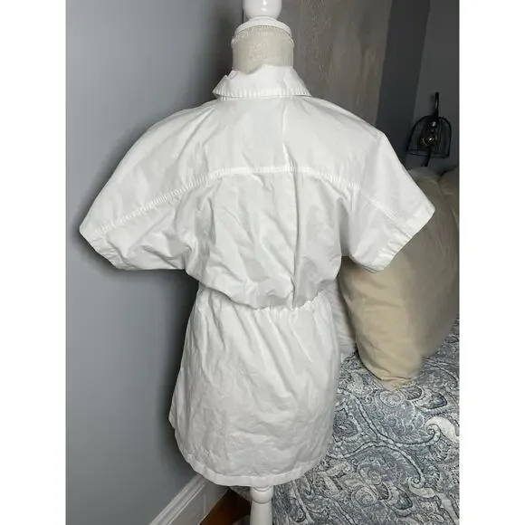 Abercrombie & Fitch White Shirt Dress XS Petite Button Front Casual - Picture 4 of 7